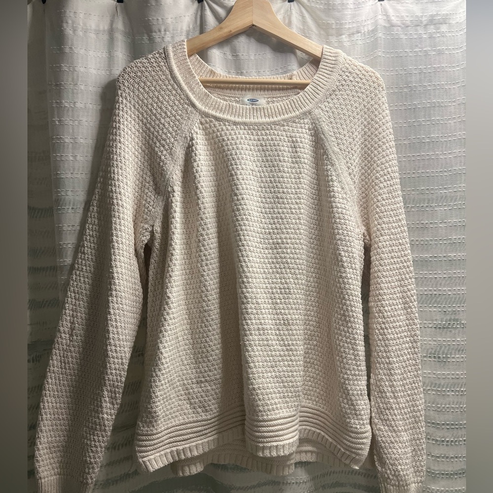 Old Navy Women's Textured Cream Sweater